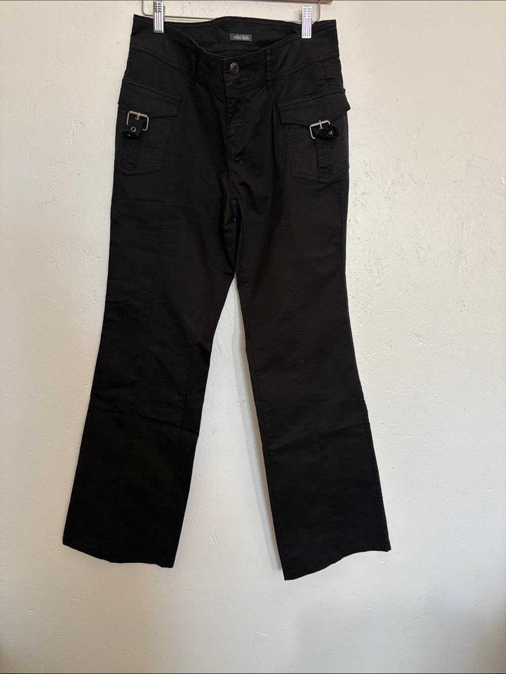 wild fable Black Buckle Cargo Trousers